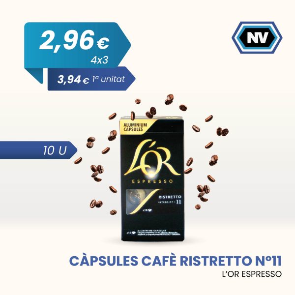 CÀPSULES CAFÈ RISTRETTO Nº11 L’OR ESPRESSO 10 U