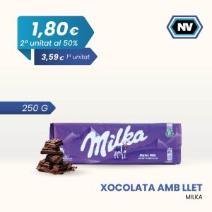 XOCOLATA AMB LLET MILKA 250 G
