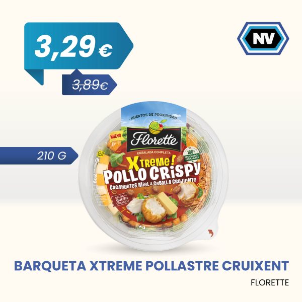 BARQUETA XTREME POLLASTRE CRUIXENT FLORETTE 210 G