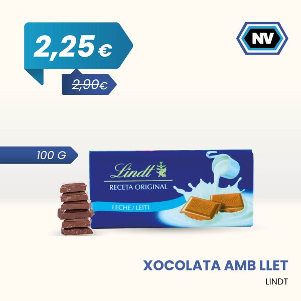 XOCOLATA AMB LLET LINDT 100 G