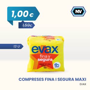 COMPRESES FINA I SEGURA MAXI EVAX 13 U