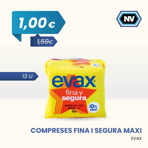 COMPRESES FINA I SEGURA MAXI EVAX 13 U