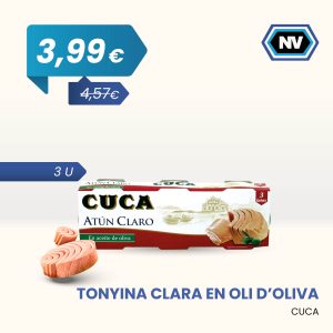 TONYINA CLARA EN OLI D’OLIVA CUCA 3 U