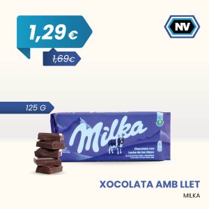 XOCOLATA AMB LLET MILKA 125 G