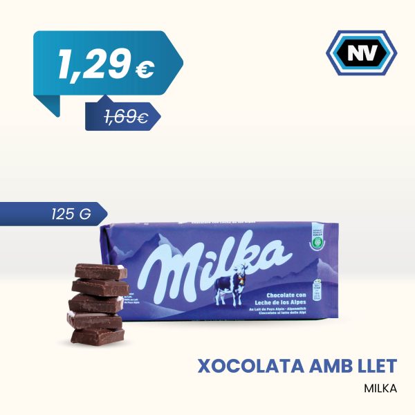 XOCOLATA AMB LLET MILKA 125 G