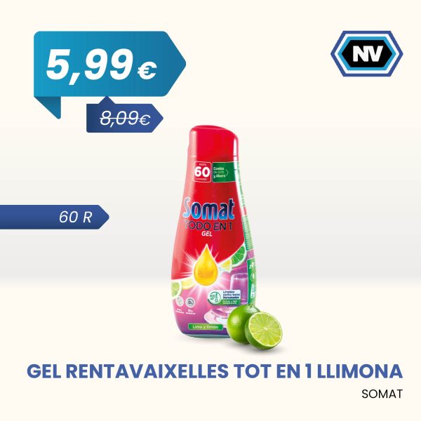 GEL RENTAVAIXELLES TOT EN 1 LLIMONA SOMAT 60 R