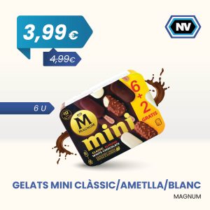 GELATS MINI CLÀSSIC/AMETLLA/BLANC MAGNUM 6 U