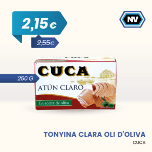 TONYINA CLARA OLI D’OLIVA CUCA 240 G