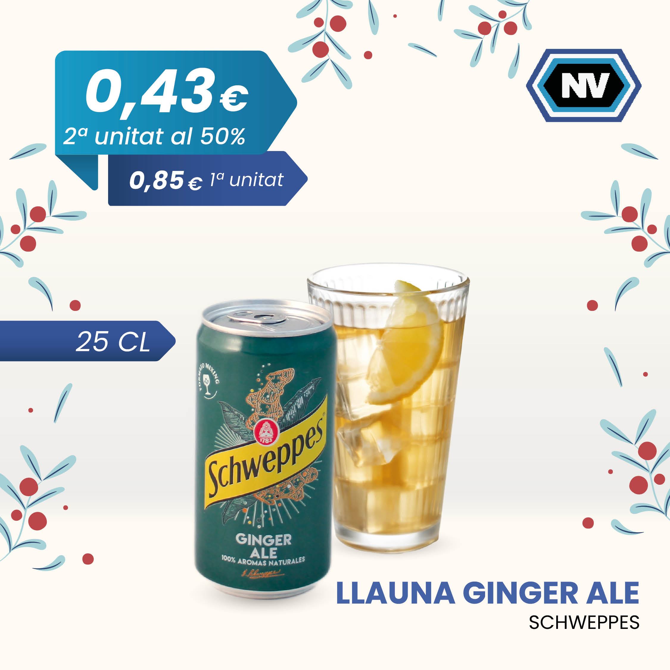 LLAUNA GINGER ALE SCHWEPPES 25 CL