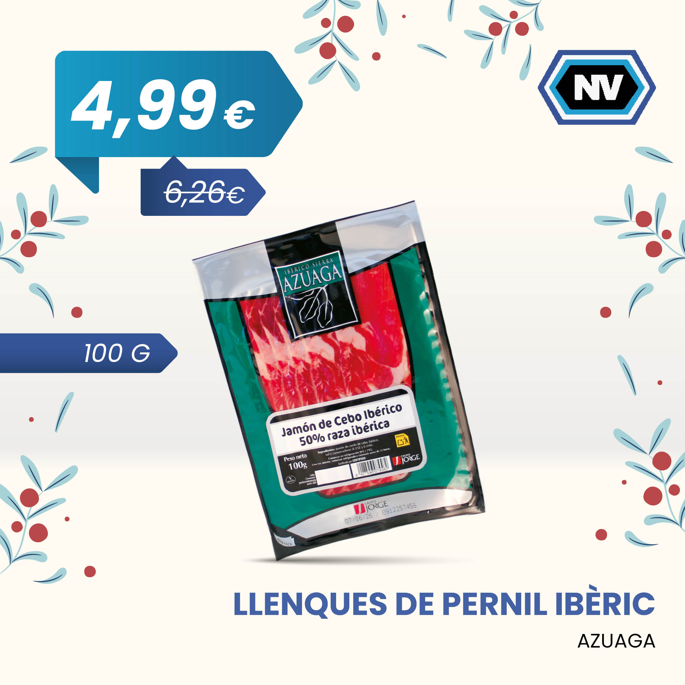 LLENQUES DE PERNIL IBÈRIC AZUAGA 100 G