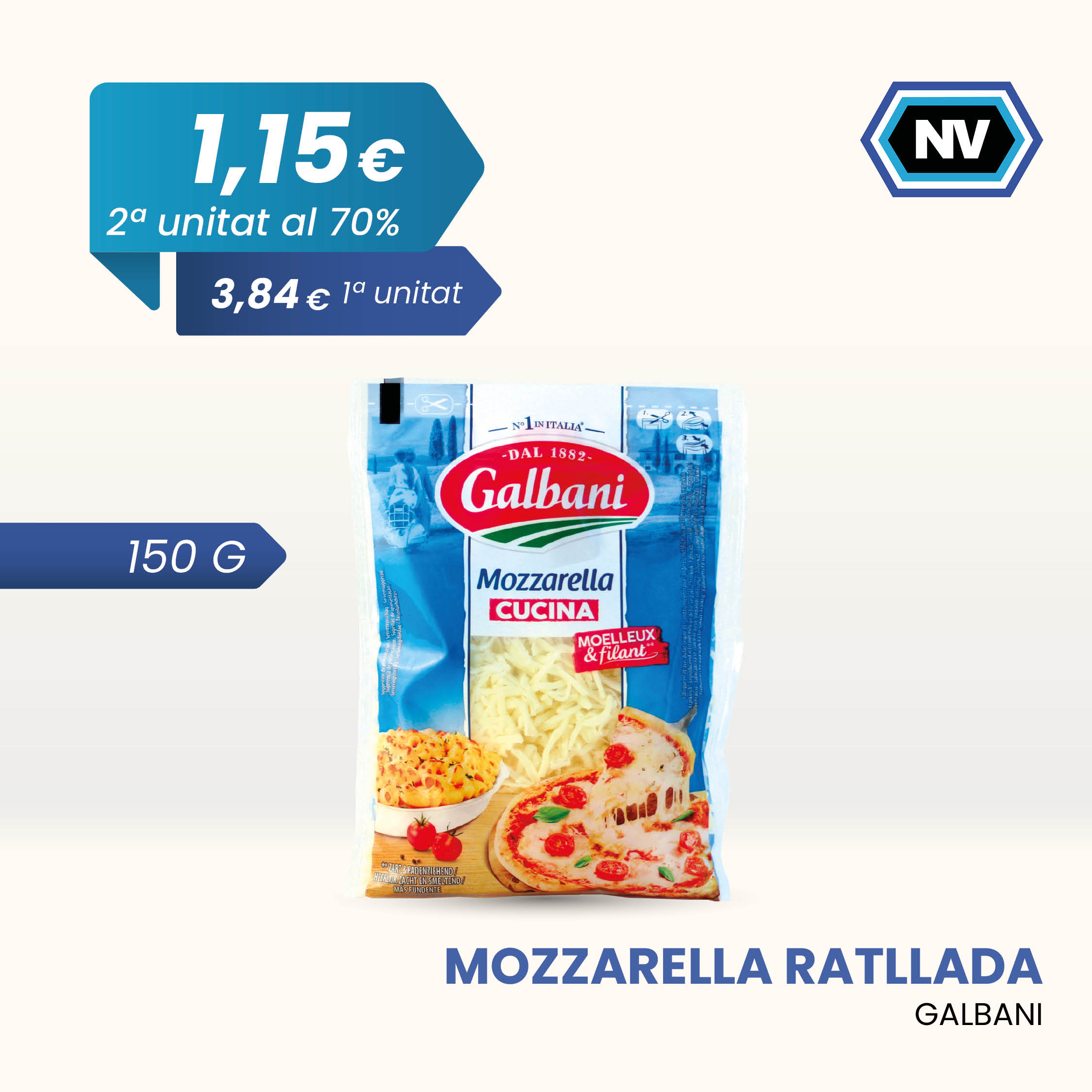 MOZZARELLA RATLLADA GALBANI 150 G