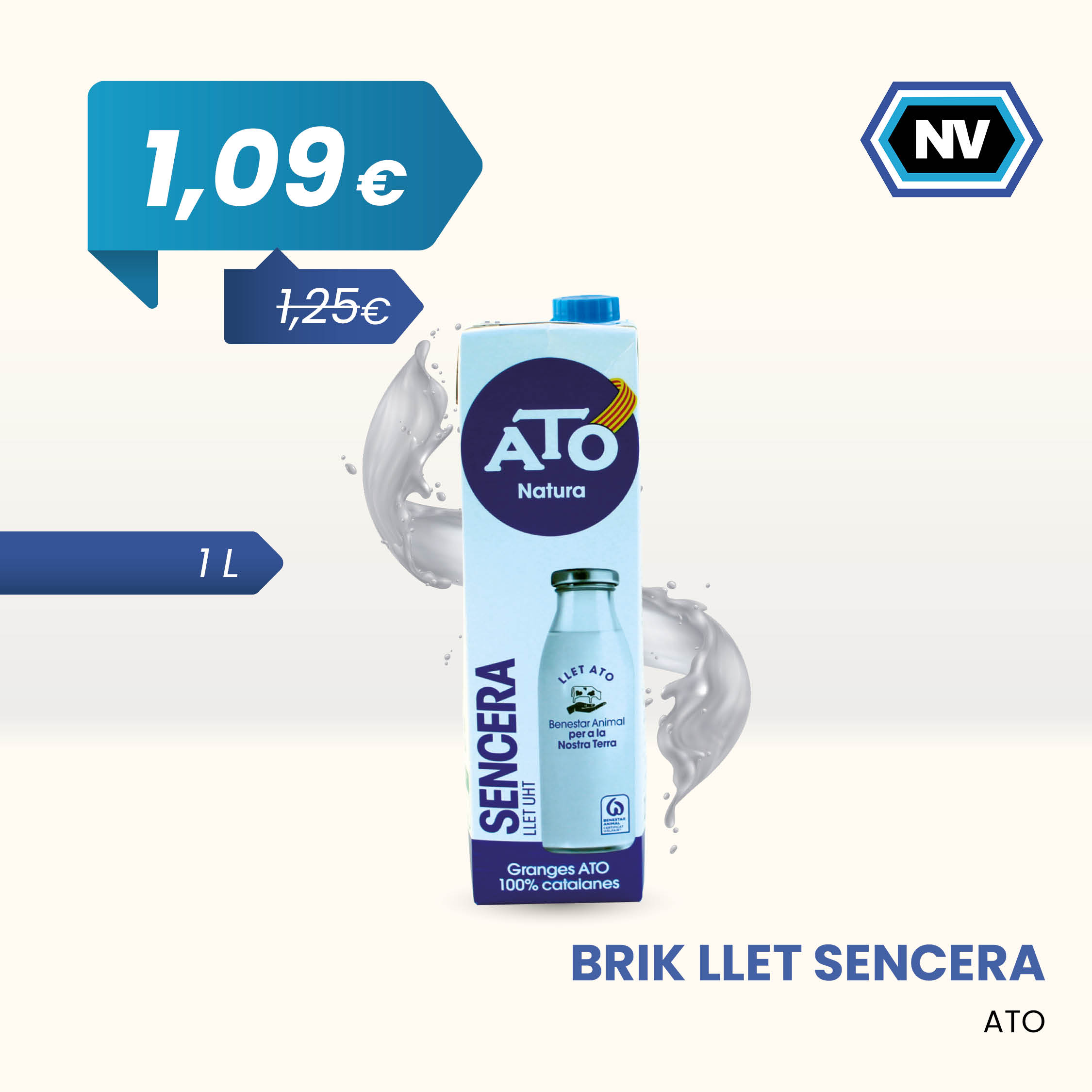BRIK LLET SENCERA ATO 1 L