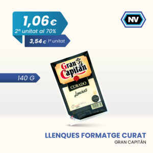 LLENQUES FORMATGE CURAT GRAN CAPITÁN 140 G