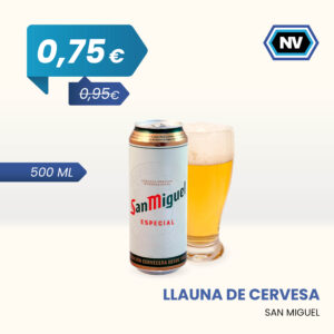 LLAUNA DE CERVESA SAN MIGUEL 500 ML