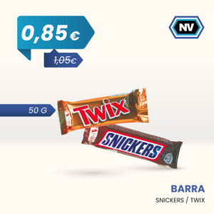 BARRA SNICKERS / TWIX 50 G