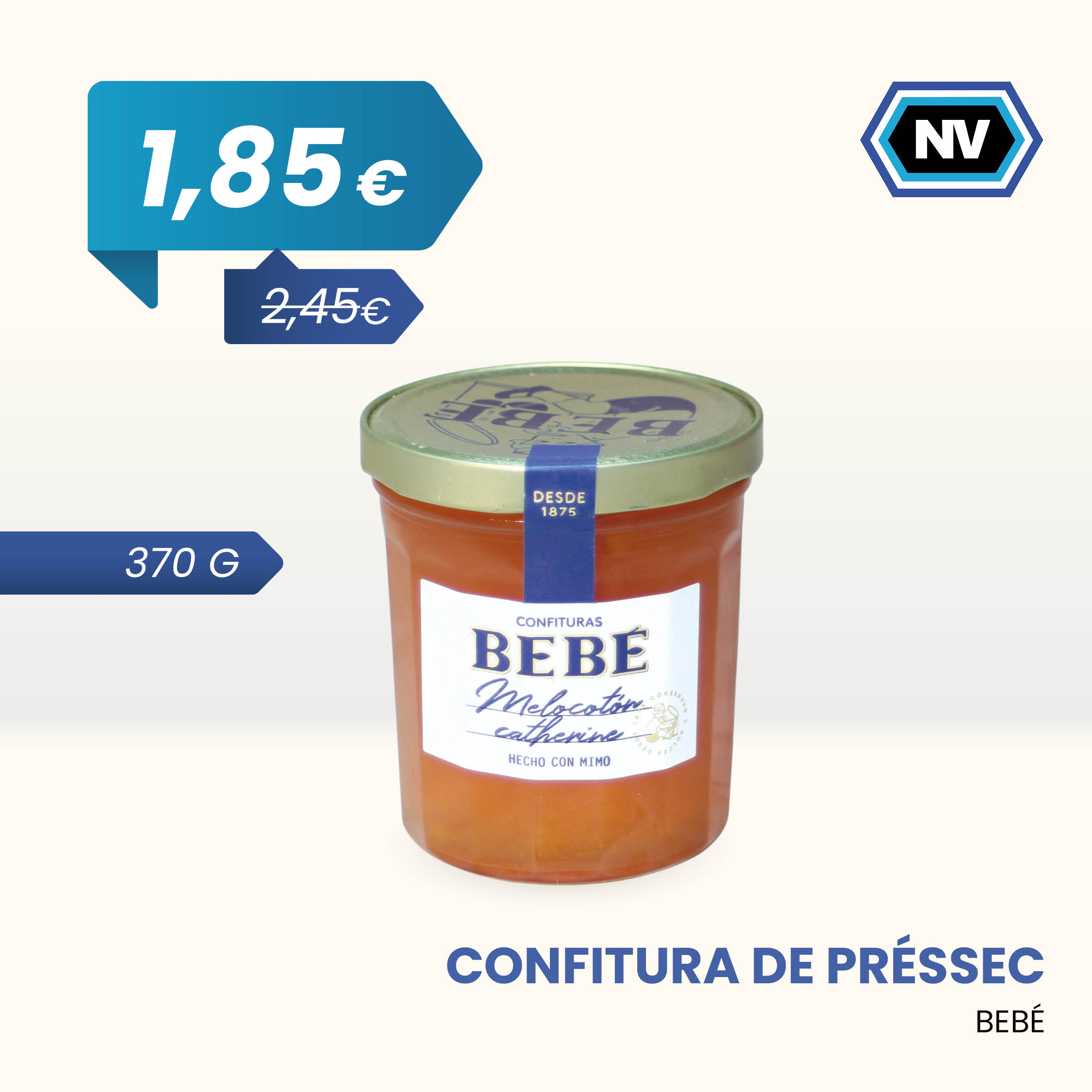 CONFITURA DE PRÉSSEC BEBÉ 370 G