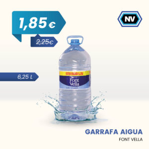 GARRAFA AIGUA FONT VELLA 6,25 L