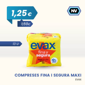 COMPRESES FINA I SEGURA MAXI EVAX 13 U