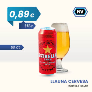 LLAUNA CERVESA ESTRELLA DAMM 50 CL