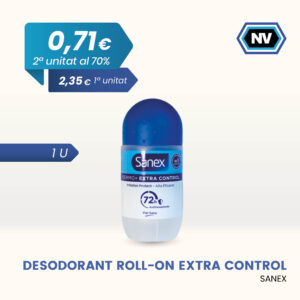 DESODORANT ROLL-ON EXTRA CONTROL SANEX 1 U