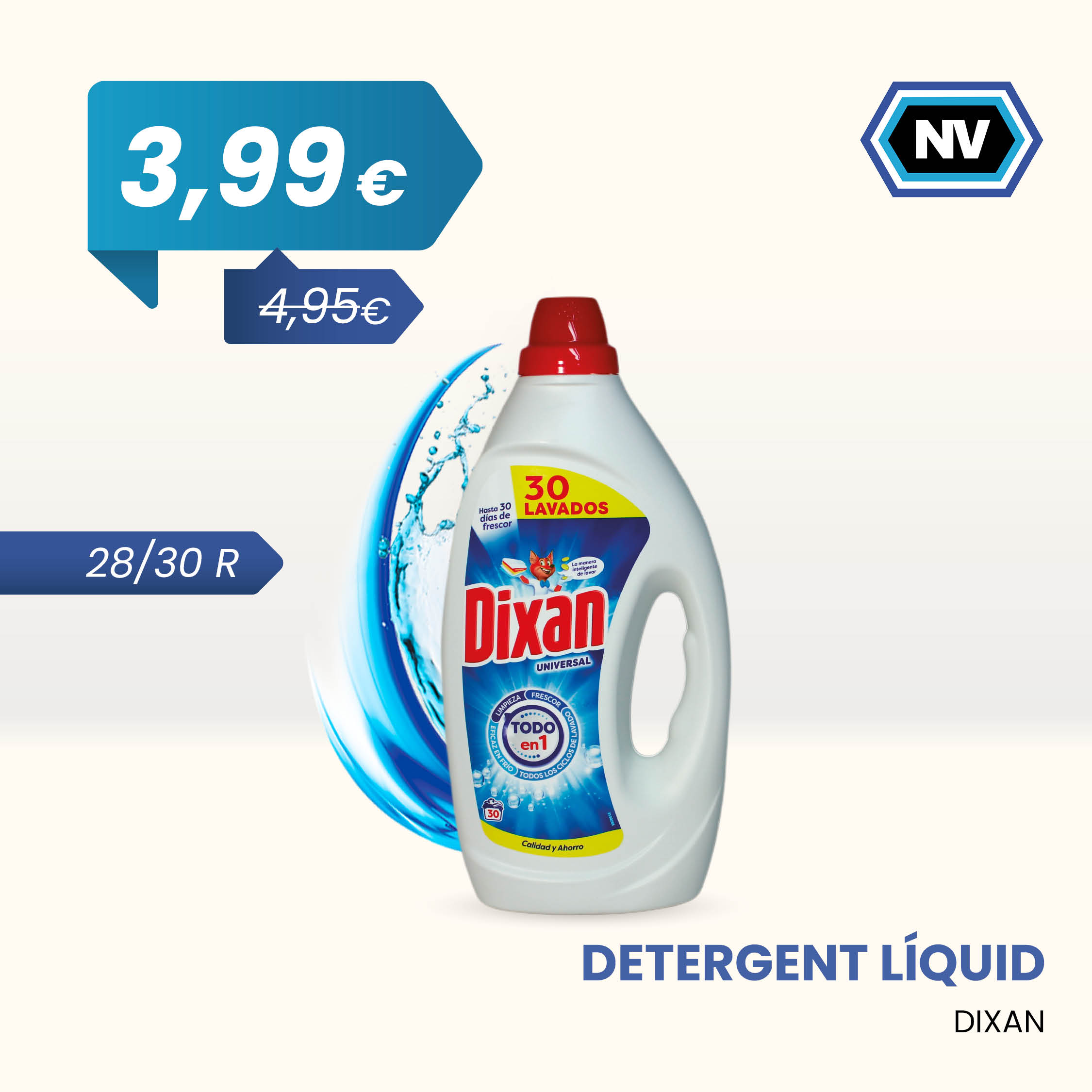 DETERGENT LÍQUID DIXAN 28/30 R