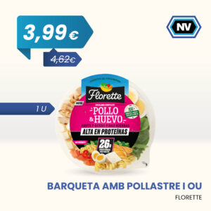 BARQUETA AMB POLLASTRE I OU FLORETTE 1 U