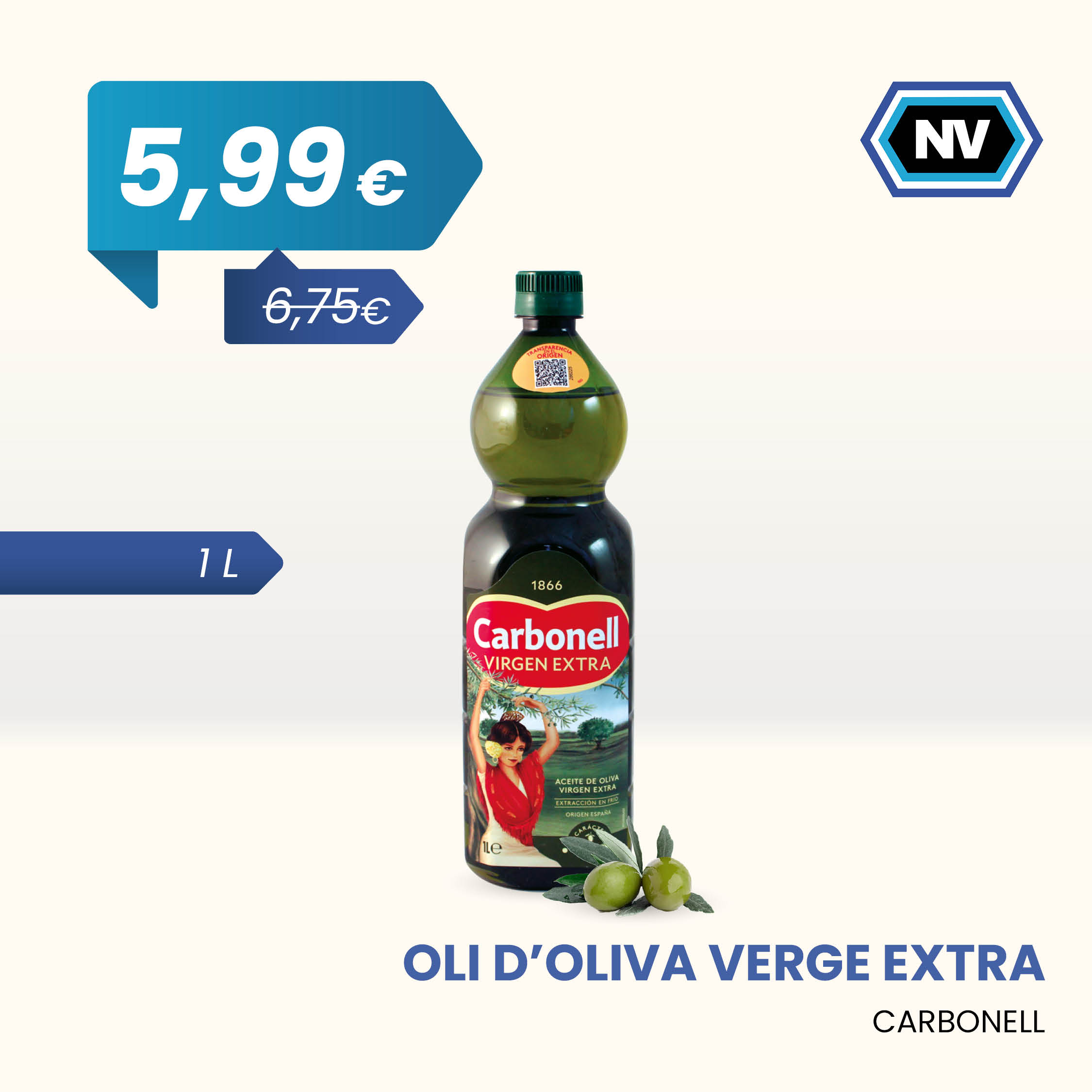 OLI D’OLIVA VERGE EXTRA CARBONELL 1 L