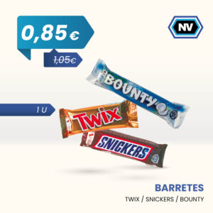 BARRETES TWIX / SNICKERS / BOUNTY 1 U