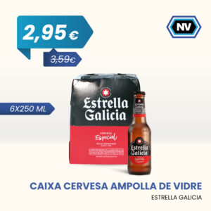 CAIXA CERVESA AMPOLLA DE VIDRE ESTRELLA GALICIA 6X250 ML