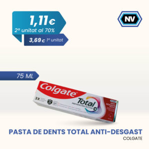 PASTA DE DENTS TOTAL ANTI-DESGAST COLGATE 75 ML