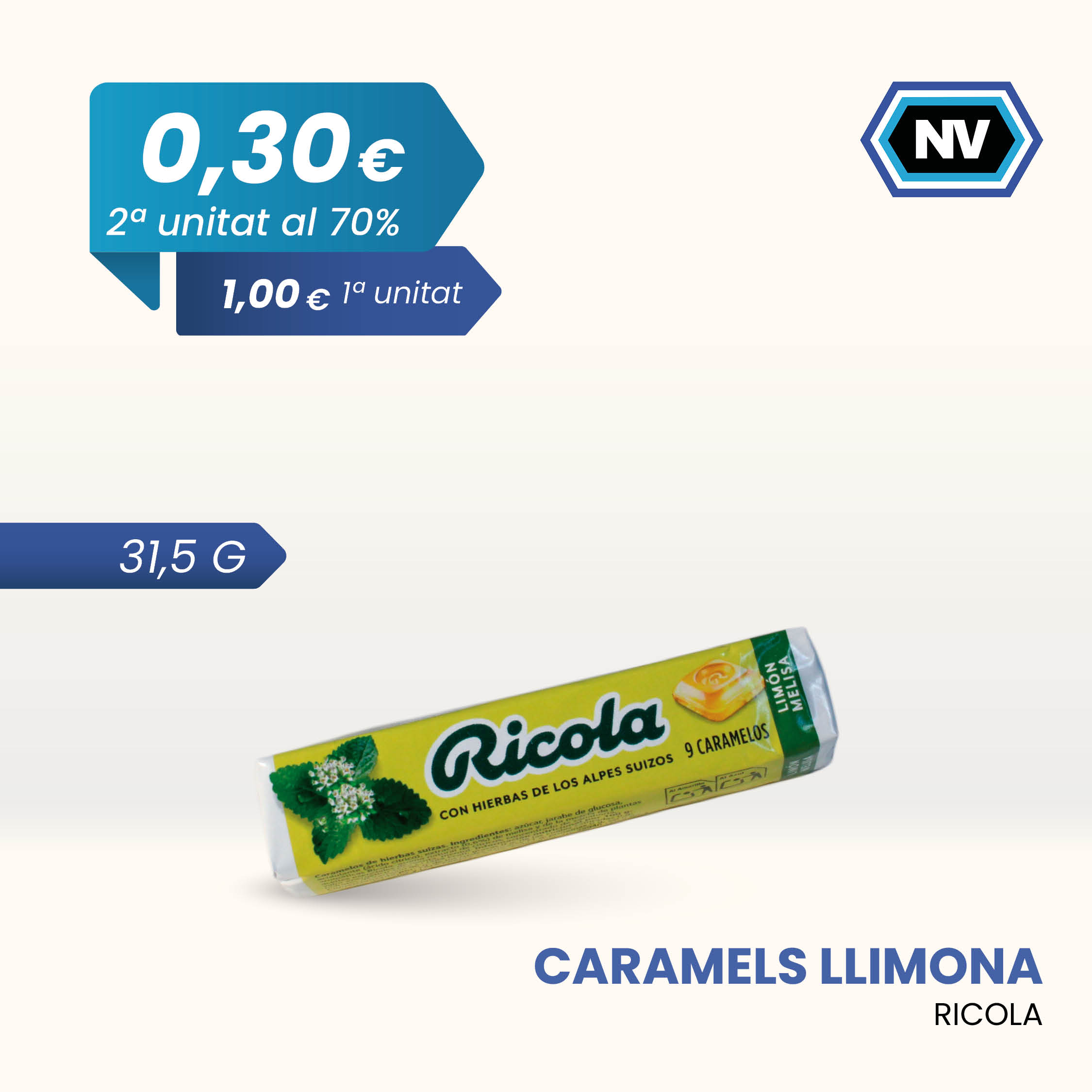 CARAMELS LLIMONA RICOLA 31,5 G