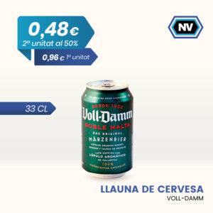 LLAUNA DE CERVESA VOLL-DAMM 33 CL