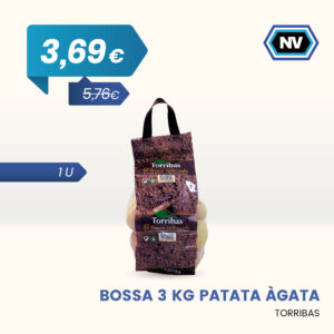 BOSSA 3 KG PATATA ÀGATA TORRIBAS 1 U
