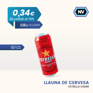 LLAUNA DE CERVESA ESTRELLA DAMM 50 CL